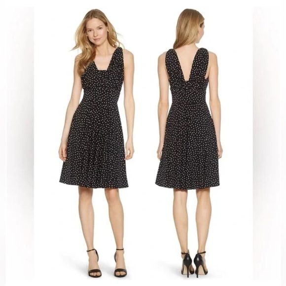 White House Black Market Black and White Polka Dot Genius Convertible Dress - Picture 5 of 12